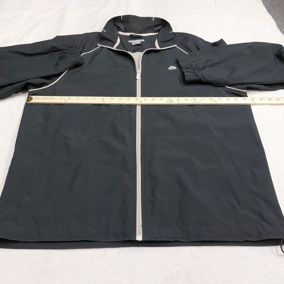 Vintage Y2K Nike Black Vented Lined Windbreaker Full-Zip Jacket Mens Size 2XL - Picture 4 of 8